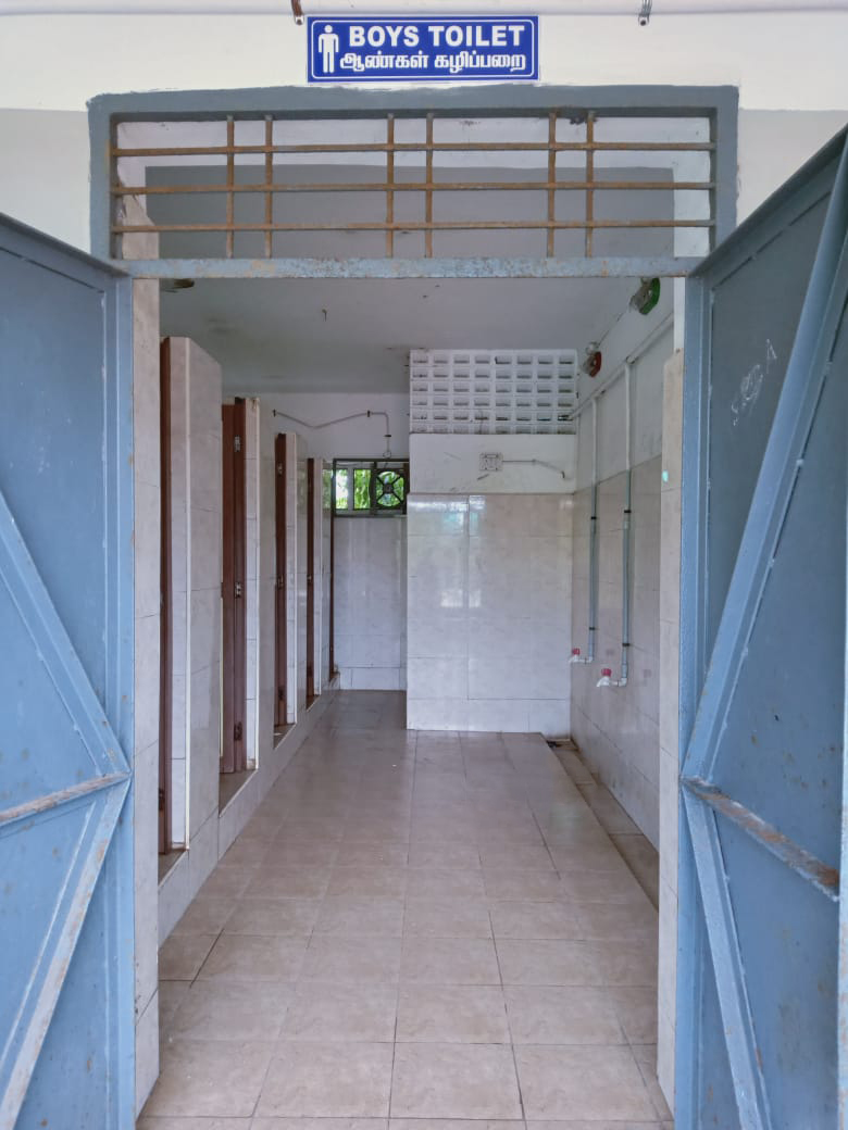 Toilets at Chennai High School New Market Farm